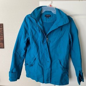 Lands End Blue Raincoat